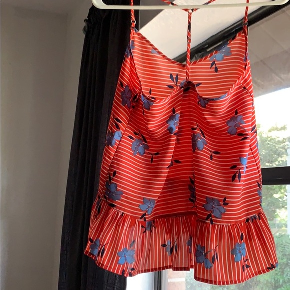 Abercrombie & Fitch Peplum Stripe and Floral Top - Picture 2 of 2